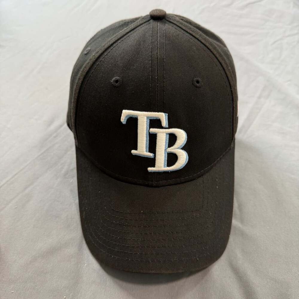 Tampa Bay Rays New Era 9FORTY Black Adjustable Hat MLB Baseball Cap